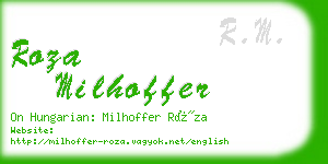 roza milhoffer business card